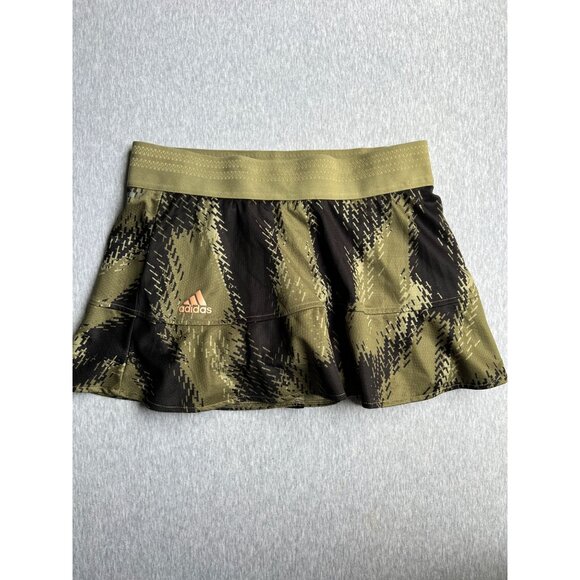 Adidas Primeblue Camo Skirt Skort Womens Medium Green Tennis Pickle Ball Recycle - Picture 1 of 9